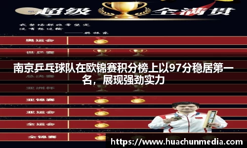 南京乒乓球队在欧锦赛积分榜上以97分稳居第一名，展现强劲实力
